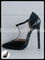 Escarpins Pleaser Sexy-27 36 talon 14cm plateau 1cm vinyl si