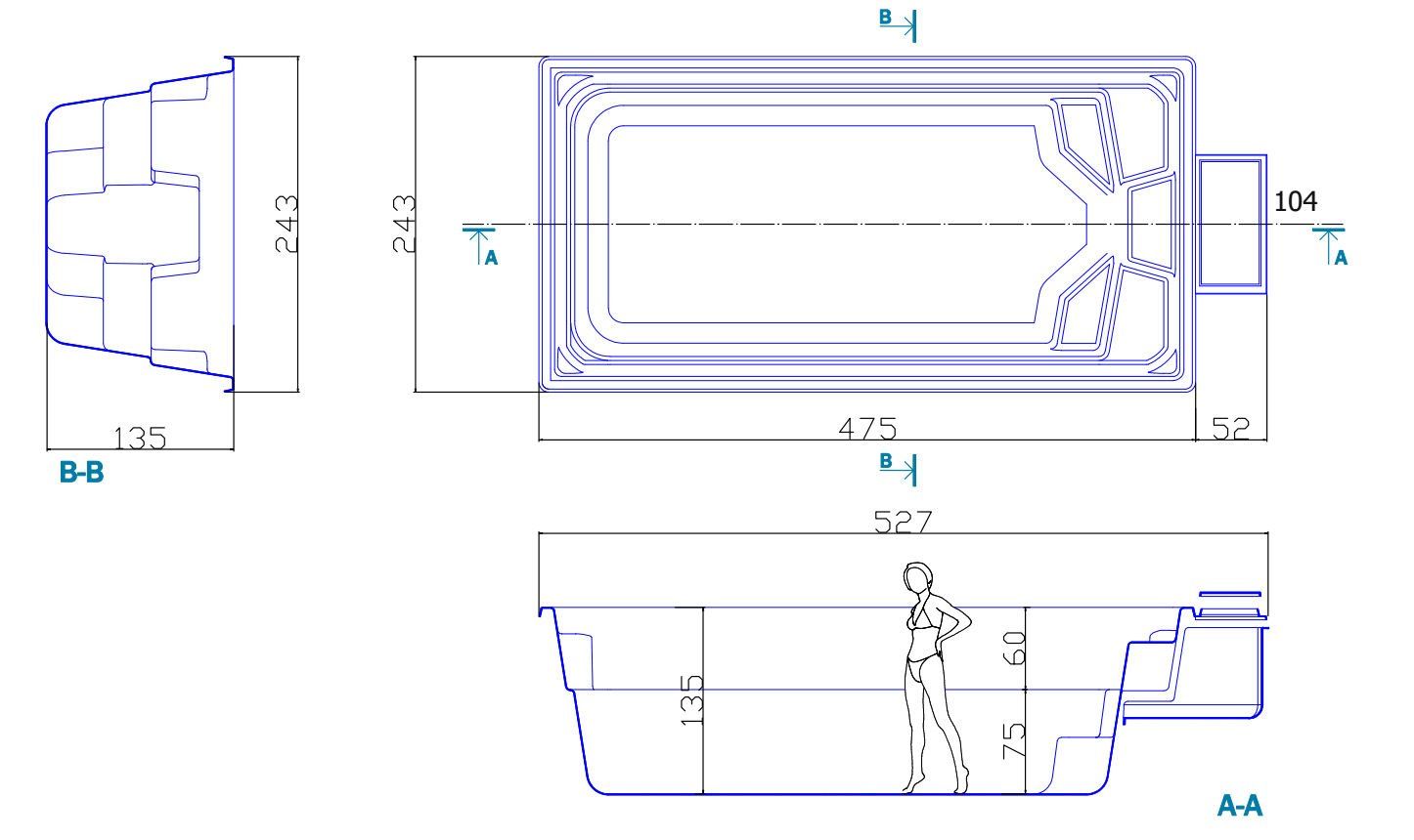 Piscine: Poolset Remo 475x245x135cm Polyesterpool Schwimmbad – Nuovo e nell'imballaggio originale da Kriens venduto da PoolsIsland 9