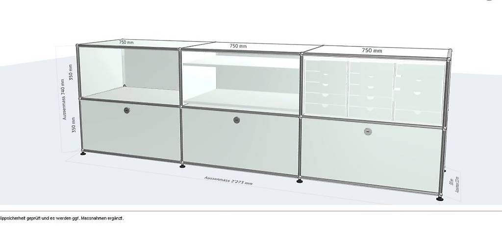 Regale: USM Sideboard hellgrau – Gebraucht aus Wallisellen von 125271 2
