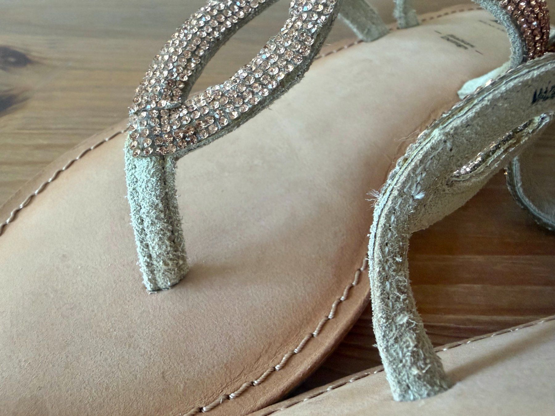 Scarpe da donna: Bata Sparkly Rose Gold Leather Sandals 39 – Usato da Founex venduto da sweetcouture 6