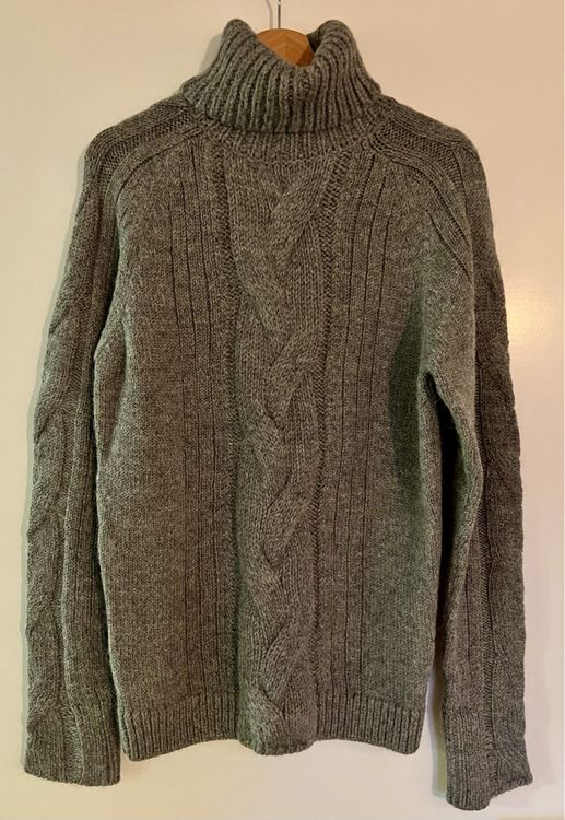 Hisir Herren Winter Pullover Dicke Kabelstrick - Warme Rundhals Sweater Aus 100% Acryl