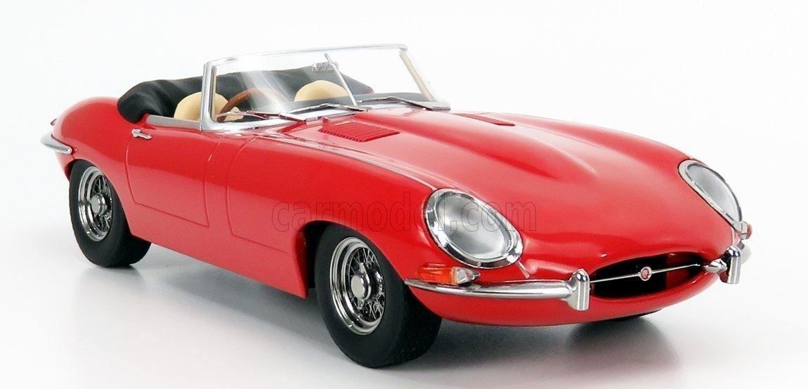 KK-Scale Voitures modèles: JAGUAR E-Type Cabriolet 1961 rot 1:18 von KK-Scale – Neuf avec emballage d'origine à Küttigen par exclusive-modelcars 3