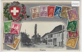 Diegten - Dorfpartie - Präge-Litho