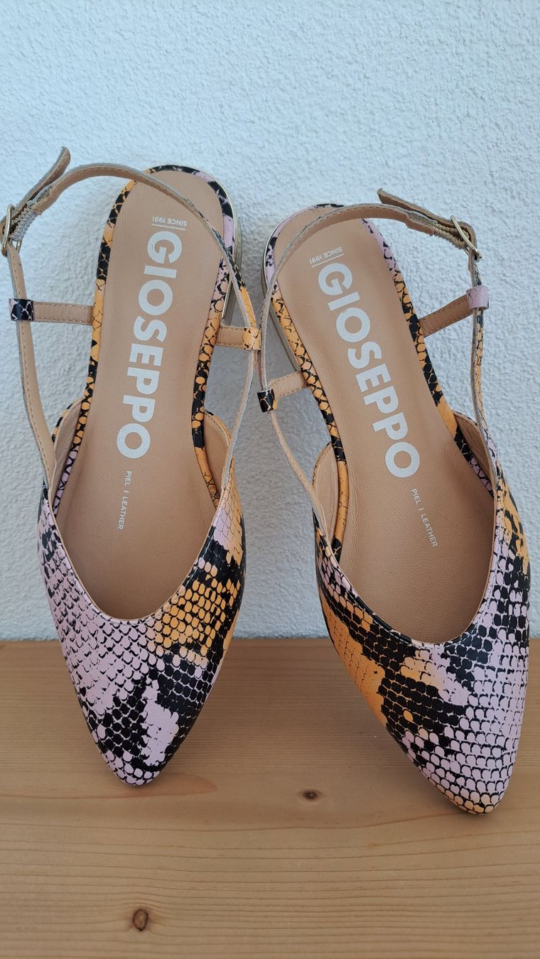 Scarpe da donna: Sling Pumps Ballerina Gr. 38, Leder multicolor – Nuovo (secondo la descrizione) da Glarus venduto da Froschteich
