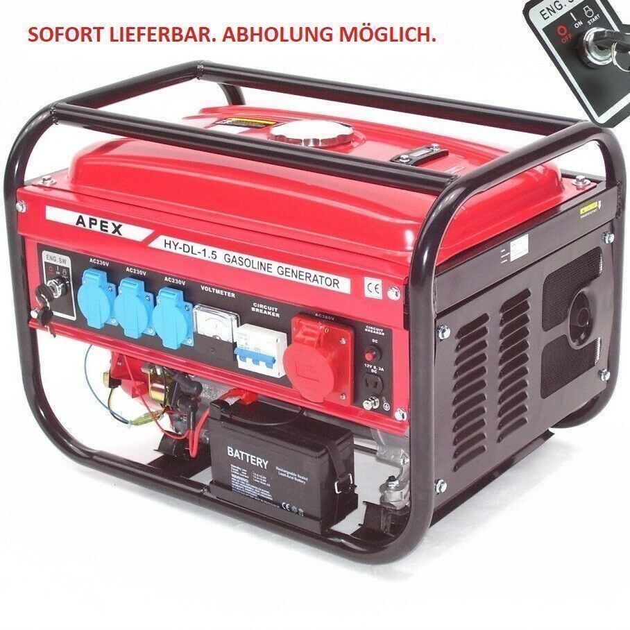 Generatori di corrente: 66265 - E-Start Benzin Stromerzeuger E9500 6,5PS 196ccm – Nuovo e nell'imballaggio originale da Wallenwil venduto da toesstal-vertrieb