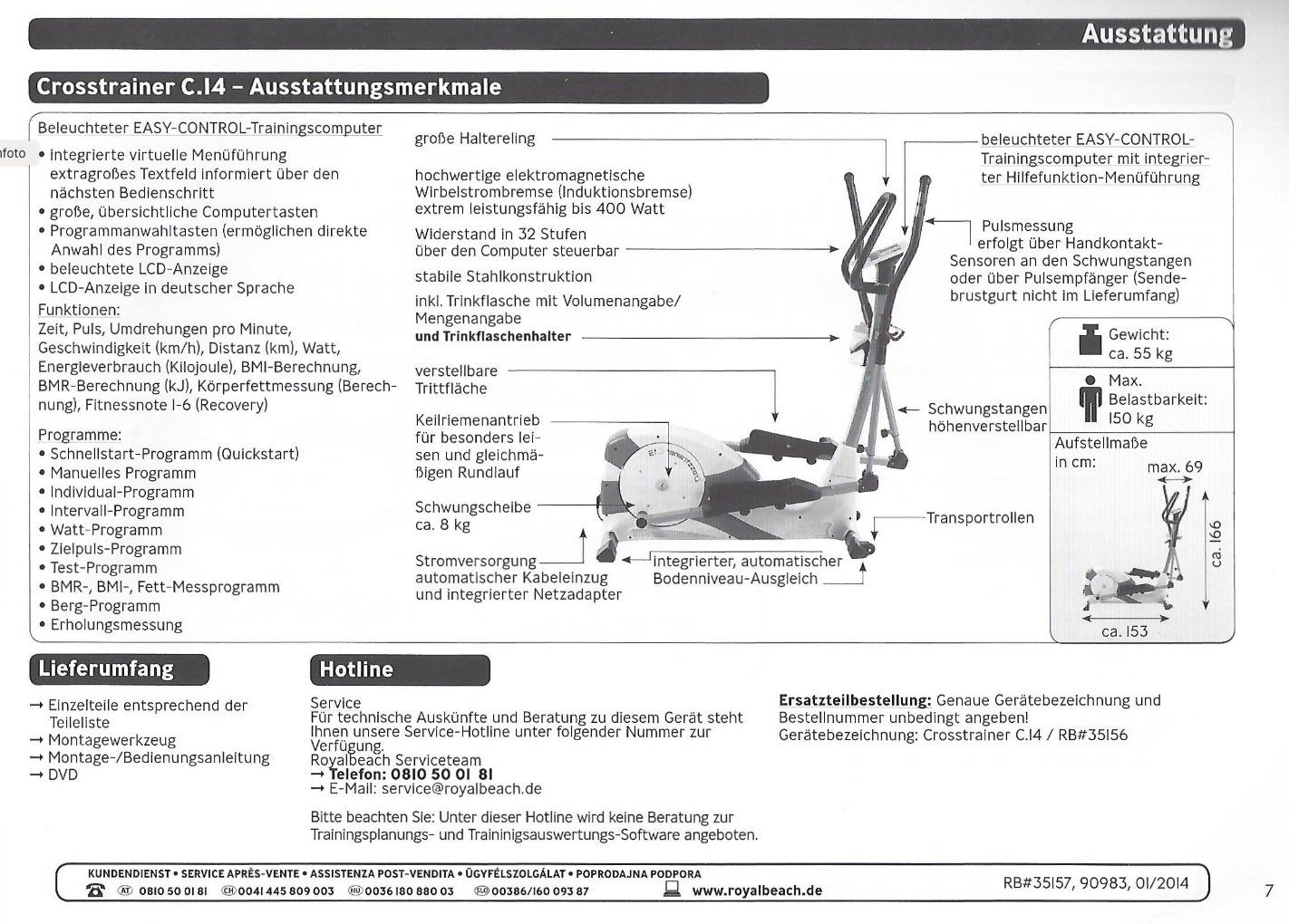 Hometrainer: Cross-Trainer mit Fitness-Programmen (fast ungebraucht...) – Usato da Fehraltorf venduto da Zueri-13 3