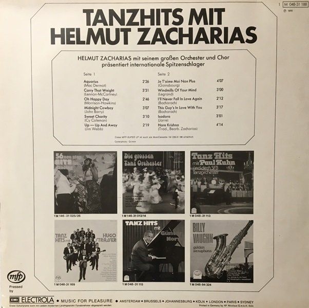 Dischi in vinile: Tanzhits mit Helmut Zacharias (LP) – Usato da Grüningen venduto da azulvinyl 1
