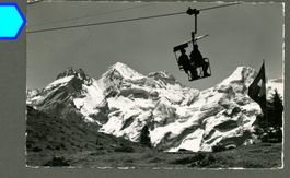 AK sw Kandersteg BE Sessellift nach Oeschinen © Gyger ≈ 1949