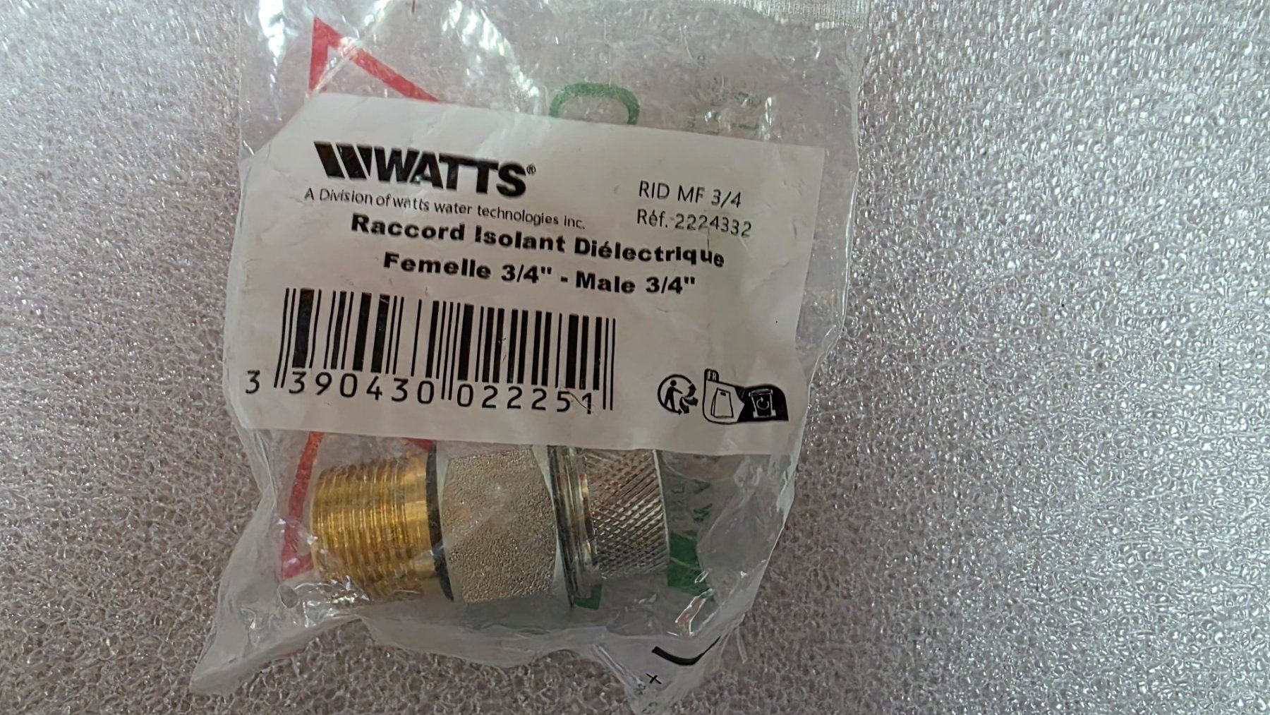 Alle Werkzeuge: Raccord isolant diélectrique Watts 3/4" Neuf – Neu und originalverpackt aus Bionnens von Meg011