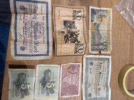 (2818) 7x alte Banknoten