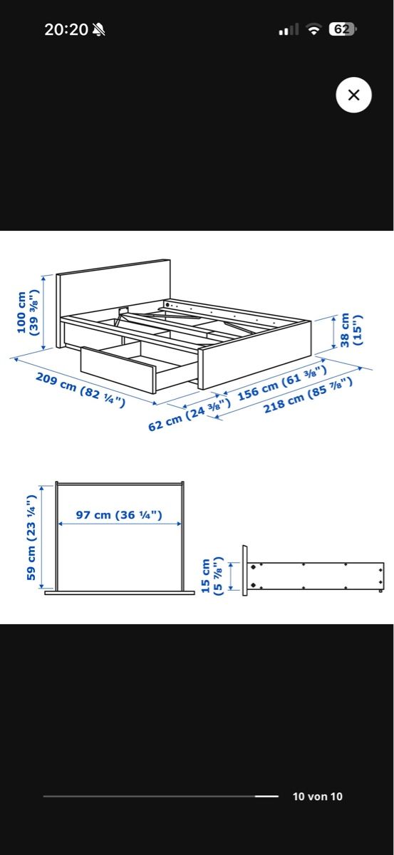 Ikea Lits: Bett 140x200 – D'occasion à Schlieren par Aleee31 2