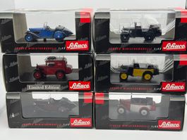 6 Schuco Modellautos 1:43, Oldtimer, in Original Box