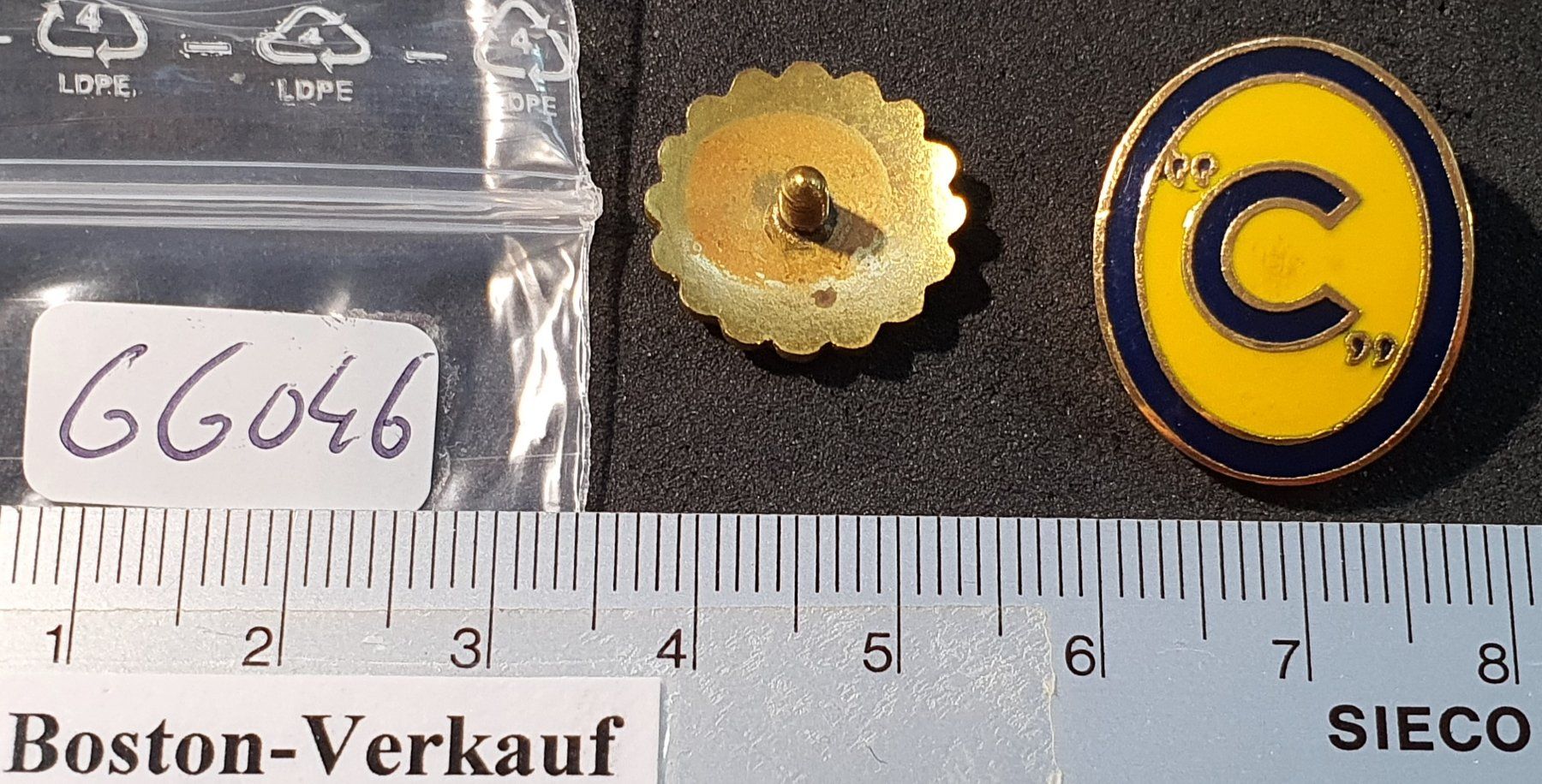 Placchette & Badge: GG046 - Alter Reversknopf "Circle C" Cowboys – Usato da Reinach BL venduto da Boston-Verkauf 3
