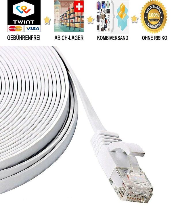 Freiwerk Cat.6 netwerkkabel, 1 meter, 10 kleuren, Ethernetkabel, LAN-kabel, Cat6 LAN-netwerkkabel, SFTP PiMF-patchkabel, 1000 Mbps