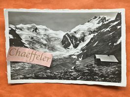 1945 Bovalhütte mit Piz Bernina