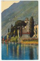 Oria, Villa Fogazzaro, Luganersee, Vintage Postkarte