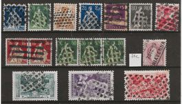 Lot Briefmarken mit Zoll - Stempel