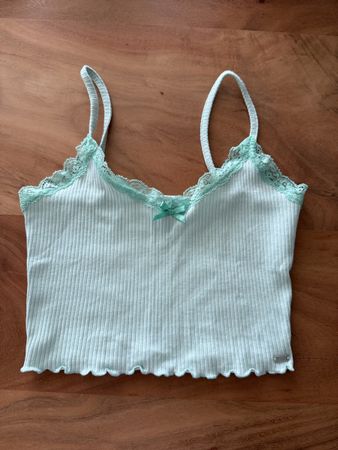 Pull&Bear Top, mint grün, Gr. M