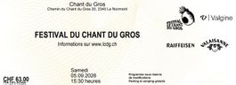 1 x Billet Festival Le Chant du Gros - Samedi 5.9 (complet)