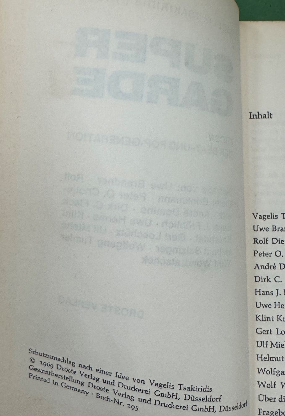 Bücher: Supergarde. Prosa der Beat- und Pop-Generation. – Gebraucht aus Basel von Ostschweiz06 6