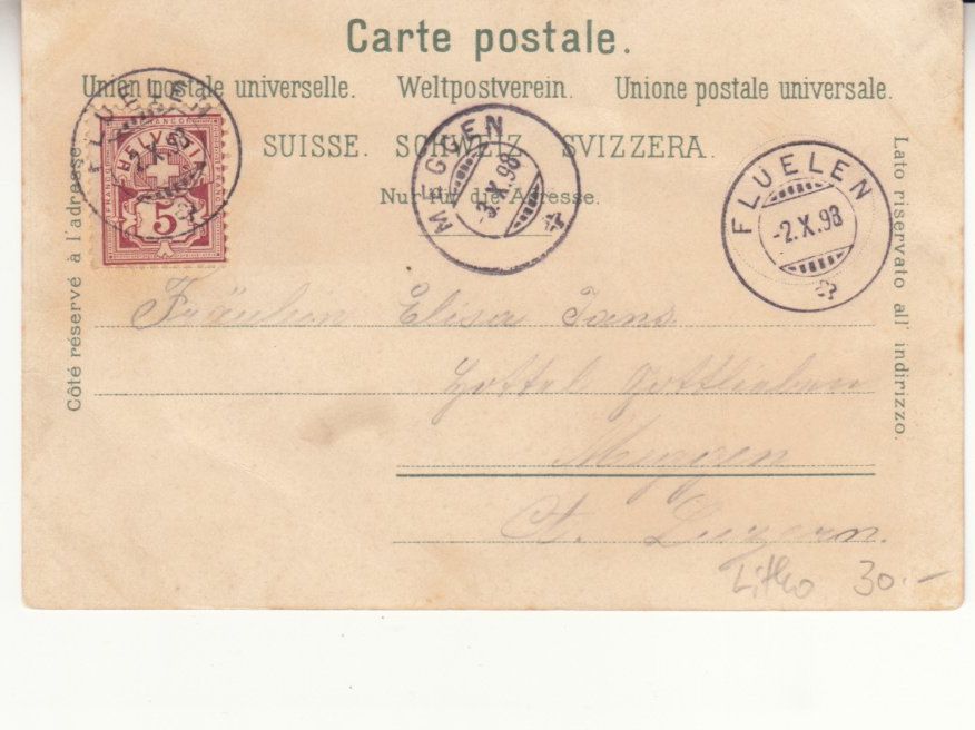 Cartoline postali: Rütli 1898 mit ST Flüelen – Usato da Bürglen TG venduto da StampGraf 1