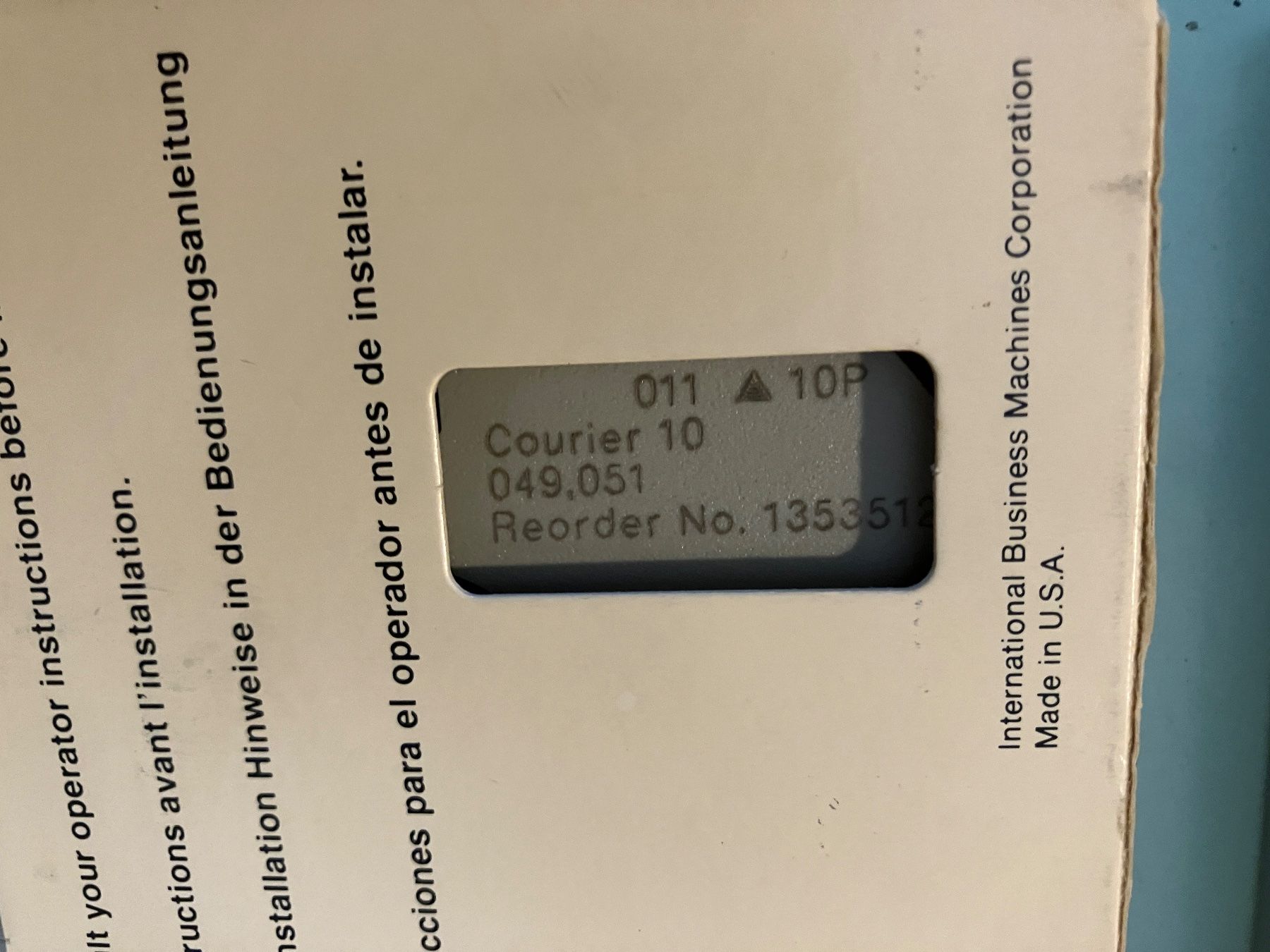 IBM Macchine da scrivere: IBM Typenrad Kassette II – Difettoso da Sattel venduto da Pinggi7 3
