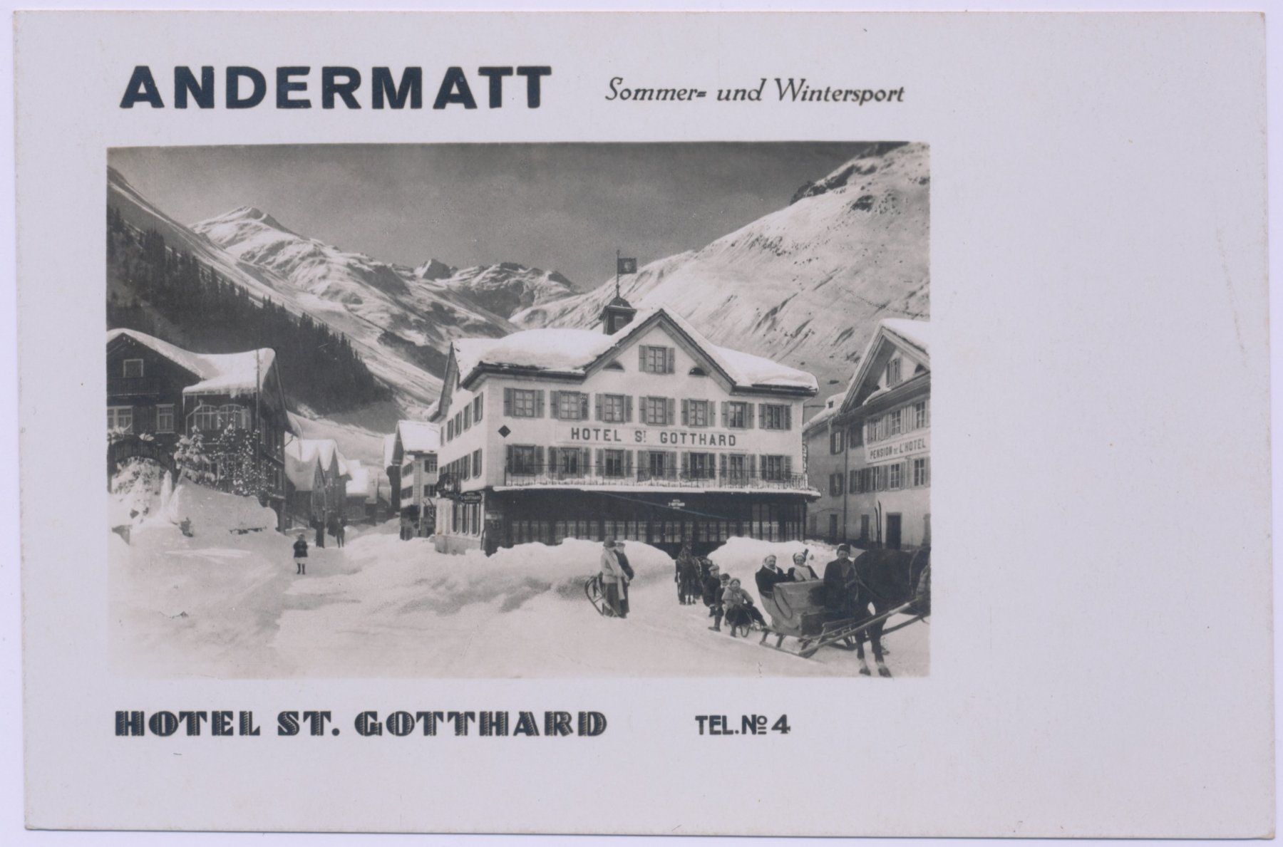 Cartoline postali: Andermatt Hotel belebt Kutsche – Usato da Lützelflüh-Goldbach venduto da blauerkranich