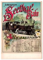 Plakat Seethal-Bahn - Fahrplan