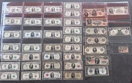 Grosse Sammlung USA Banknoten historisch gebraucht