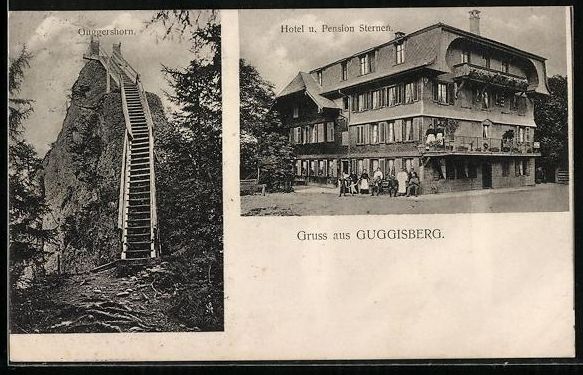 Ansichtskarten: Guggisberg /Bern, Hotel-Pension Sternen, – Gebraucht aus Berlin von bartko-reher