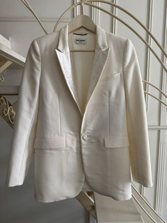 Saint Laurent Blazer Ecru T36 Made in Italy