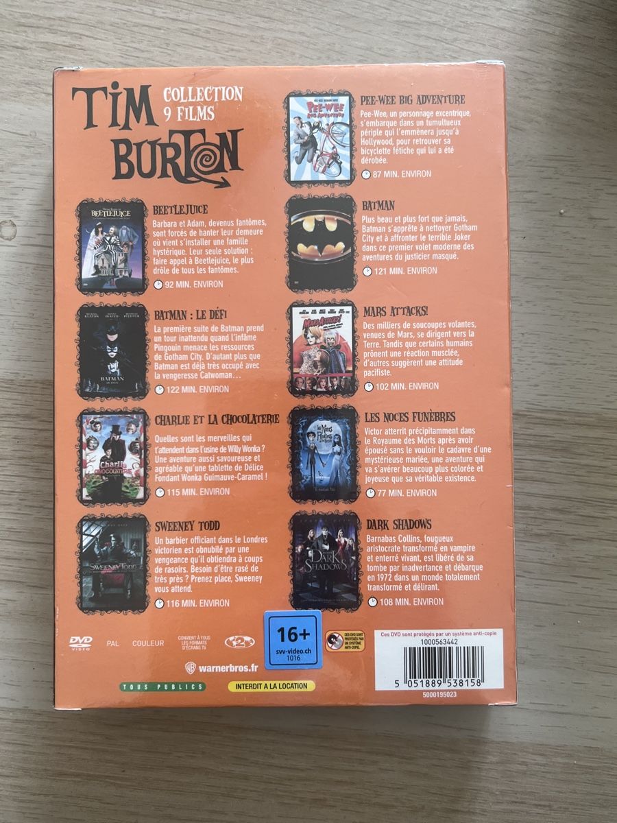 Tutti i DVDs: Tim Burton - Coffret 9 films – Nuovo e nell'imballaggio originale da Bulle venduto da Sammobil 4
