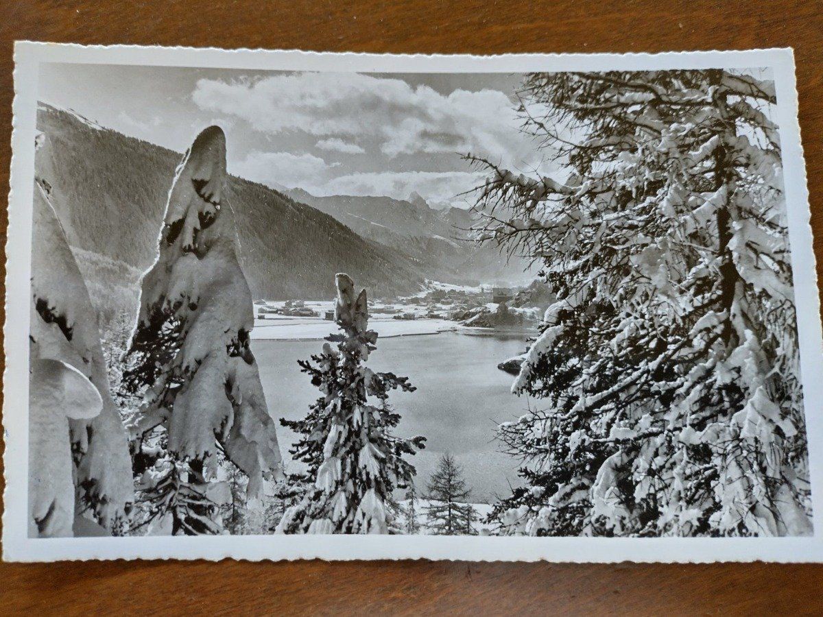 Cartoline postali: Ansichtskarte Davos Winter 1960, ab 1.00 Fr. – Usato da Wildhaus venduto da Hukwildhaus 3