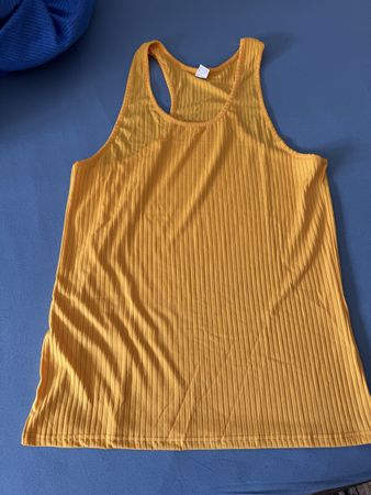Shirt men Muskelshirt gelb Gr. L Sommer Top Damen