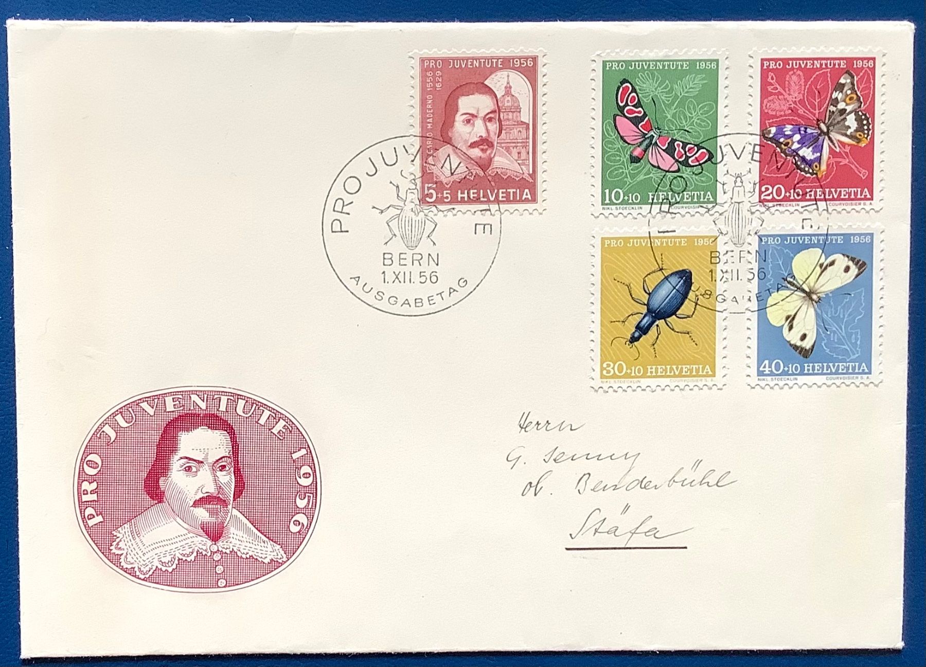 Tutti i francobolli: 1956 FDC Pro Juventute  illustriert – Usato da Liestal venduto da Skunk02