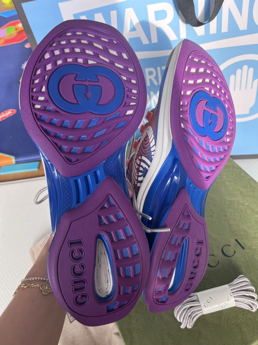 Gucci Scarpe da uomo: Gucci Monogram Sneakers Blue Orange – Nuovo e nell'imballaggio originale da Zürich venduto da Lifestyle1 5