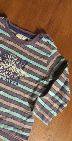 Gestreiftes Langarmshirt von MexxR, Grösse 74, Top Zustand