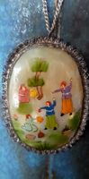 Persische Miniaturmalerei  -  vintage Anhänger/Kunsthandwerk