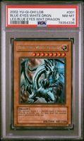 YU-GI-OH! LOB-001 PSA 8 BLUE EYES WHITE DRAGON