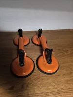 Zwei Glas Saugheber orange Set top Zustand