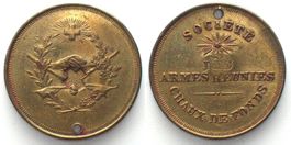 LA CHAUX-DE-FONDS Schützenjeton o.J.(um 1840) Messing m. Geg