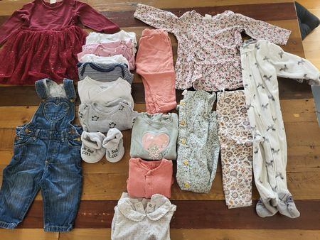 Lot de vêtements fille - Taille 74 (12 mois) - 17 pièces