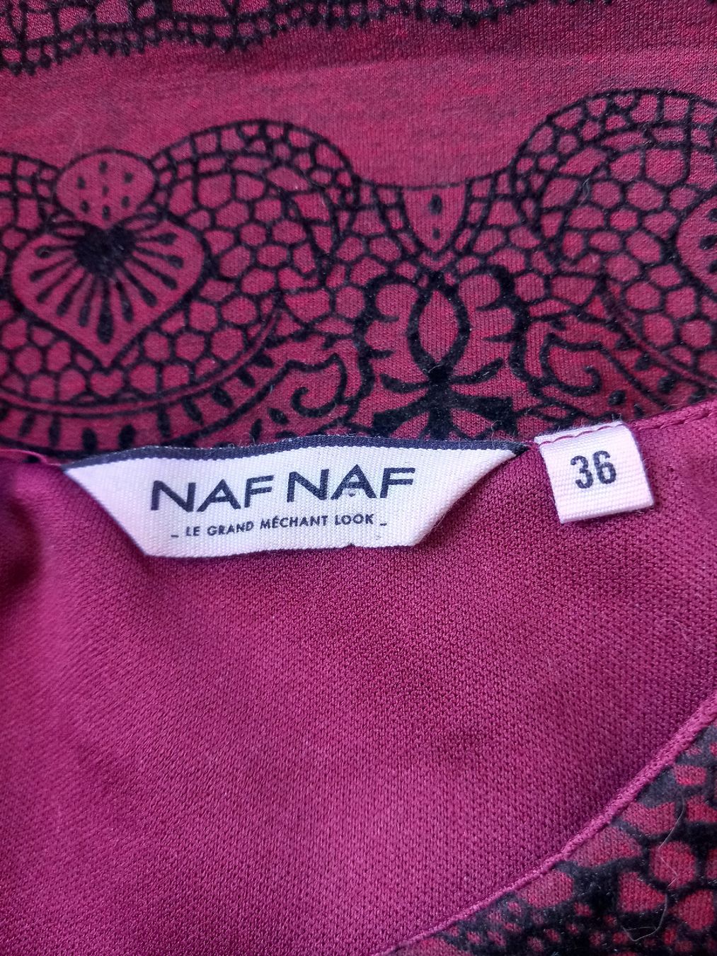 Nafnaf Vestiti: Robe bordeaux sans manches Naf Naf – Nuovo (secondo la descrizione) da Faoug venduto da per_kp6r 3