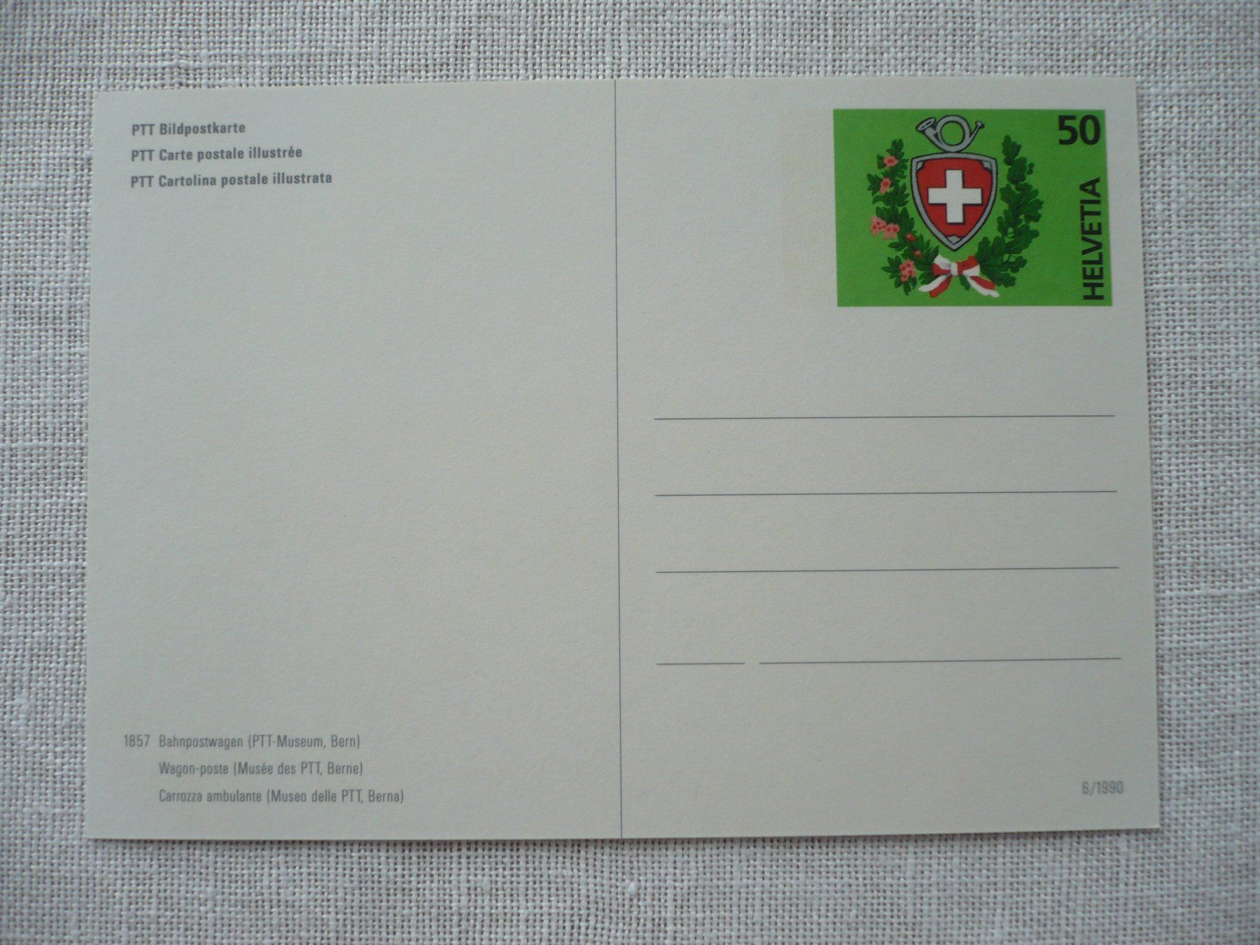 Alle Briefmarken: 1990 1 Bildpostkarte 6 ungebr. – Gebraucht aus Zürich von saltandpepper008 1