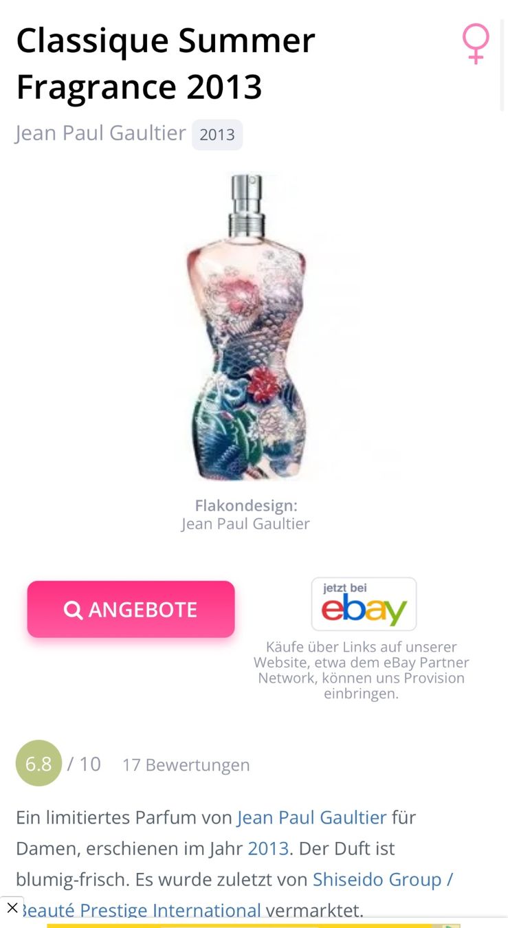 Jean Paul Gaultier Profumi & Eau de Toilette: Jean Paul Gaultier Classique Summer EDT-Duftprobe 2ML – Usato da Zürich venduto da deruja 2