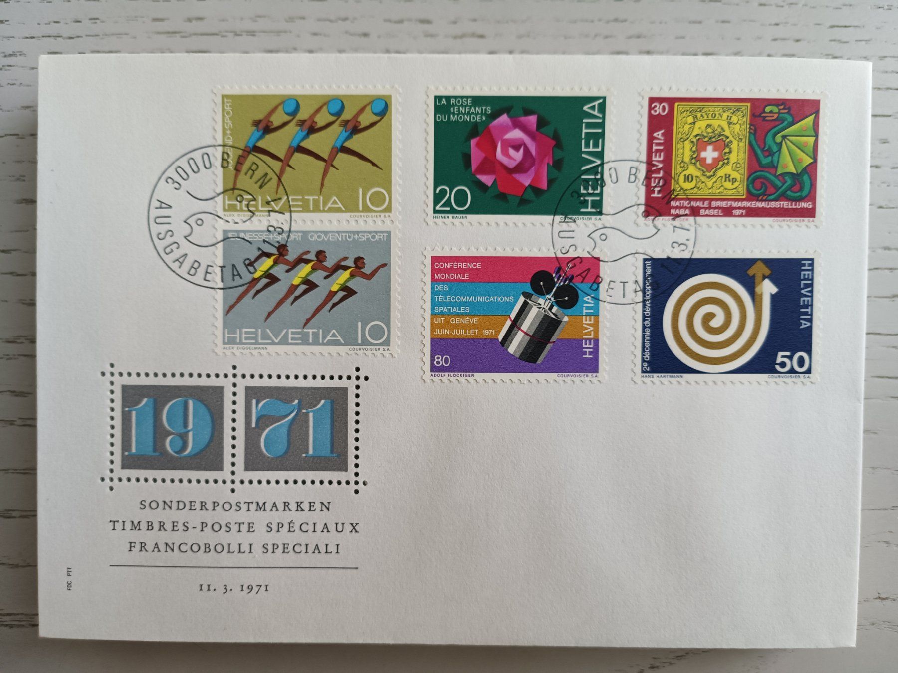 Alle Briefmarken: 1971 FDC Werbemarken – Gebraucht aus Dübendorf von goeggi79