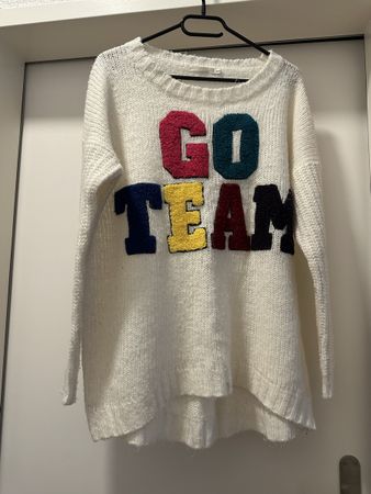 Vintage Millau Chunky Knit Sweater, Size M, Go Team!