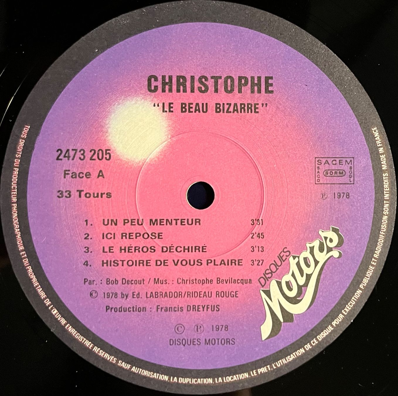 Schallplatten: CHRISTOPHE - LE BEAU BIZARRE - 33 Tours – Gebraucht aus Bussigny von vinyl-pas-cher 2