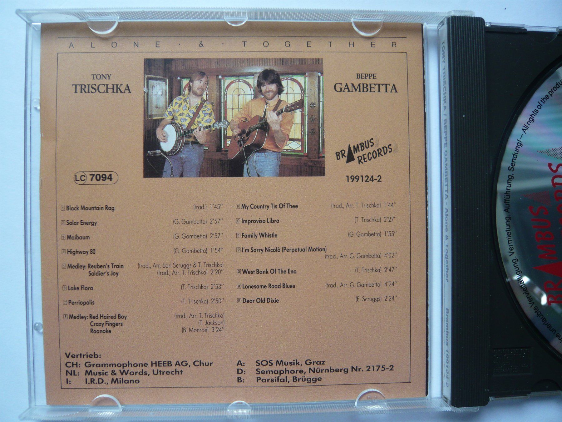 CD: TONY TRISCHKA & BEPPE GAMBETTA Alone & Together – Usato da Winterthur venduto da Cajun 1