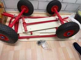 Bollerwagen / Handwagen aus Holz mit Luftreifen – neuwertig